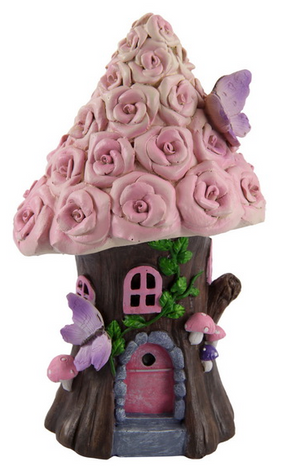 Fairy Garden Rose House - 19cm