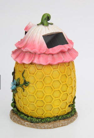 Fairy Garden Honeycomb Solar House 19cm