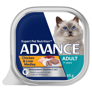 Advance Adult Chicken and Liver Trays Wet Cat Food