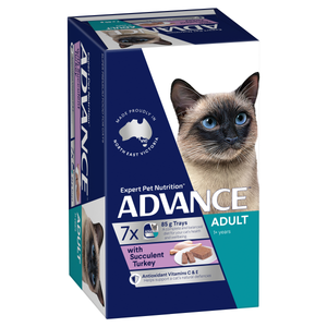 Advance Adult Succulent Turkey Trays Wet Cat Food