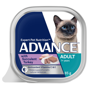 Advance Adult Succulent Turkey Trays Wet Cat Food