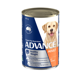 Advance Dog Adult All Breed Healthy Weight Chicken with Rice Wet Dog Food 405g