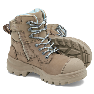 Blundstone Womens Work Safety Boots Rotoflex 8863 Stone Nubuck