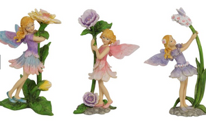 Fairy with Flower 3 Asstd - 15cm