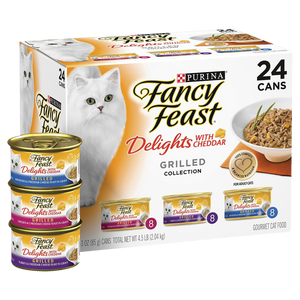 Fancy Feast Variety Delights with Cheddar Grilled Collection Wet Cat Food