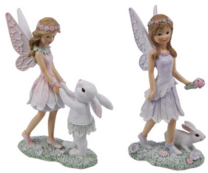 Forest Fairy with Rabbit Asstd - 16cm