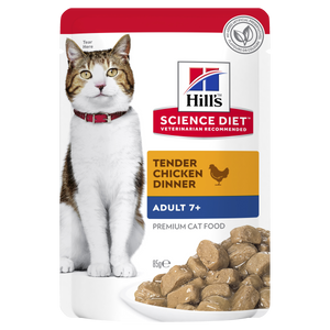 Hills Science Diet Adult 7+ Chicken Pouch Wet Cat Food
