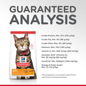 Hills Science Diet Adult Cat Light Dry Food