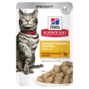 Hills Science Diet Adult Urinary Health & Hairball Control Chicken Pouch Wet Cat Food