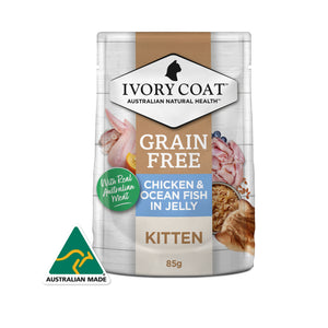Ivory Coat Grain Free Kitten Chicken and Ocean Fish in Jelly Wet Cat Food