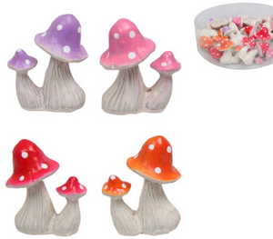 Miniature Craft Mushroom 4 Asstd