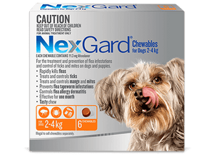 Nexgard Chewables for Dogs 2-4kg Yellow