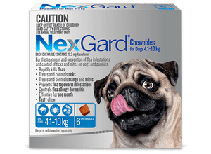 Nexgard Chewables for Dogs 4.1-10kg Blue