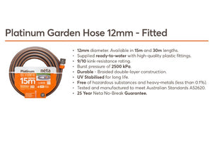 Neta Garden Hose Platinum 12mm x 30m Fitted