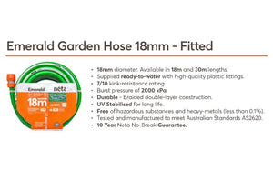 Neta Garden Hose Emerald 18mm x 30m Fitted