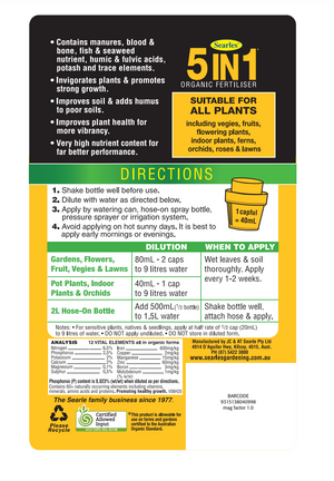 Searles 5 in 1 Liquid Organic Fertiliser