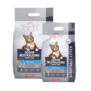 Trouble and Trix Fresh Scent Clumping Cat Litter with Baking Soda