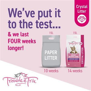 Trouble and Trix Lavender Crystal Cat Litter