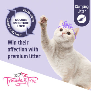 Trouble and Trix Lavender Scent Clumping Cat Litter