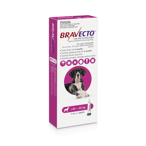 Bravecto Spot On for Extra Large Dogs 40-56kg Pink