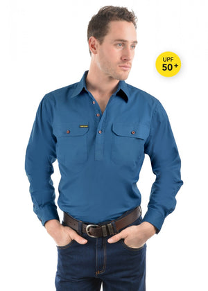 Hard Slog Half Placket Light Cotton Shirt