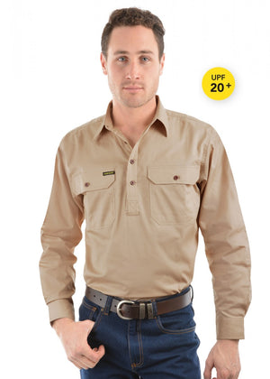 Hard Slog Half Placket Light Cotton Shirt