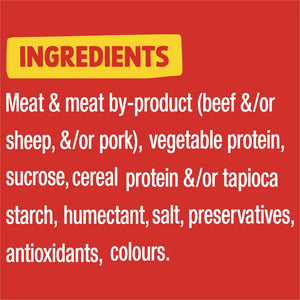 Schmackos Strapz Beef dog treats – ingredients panel