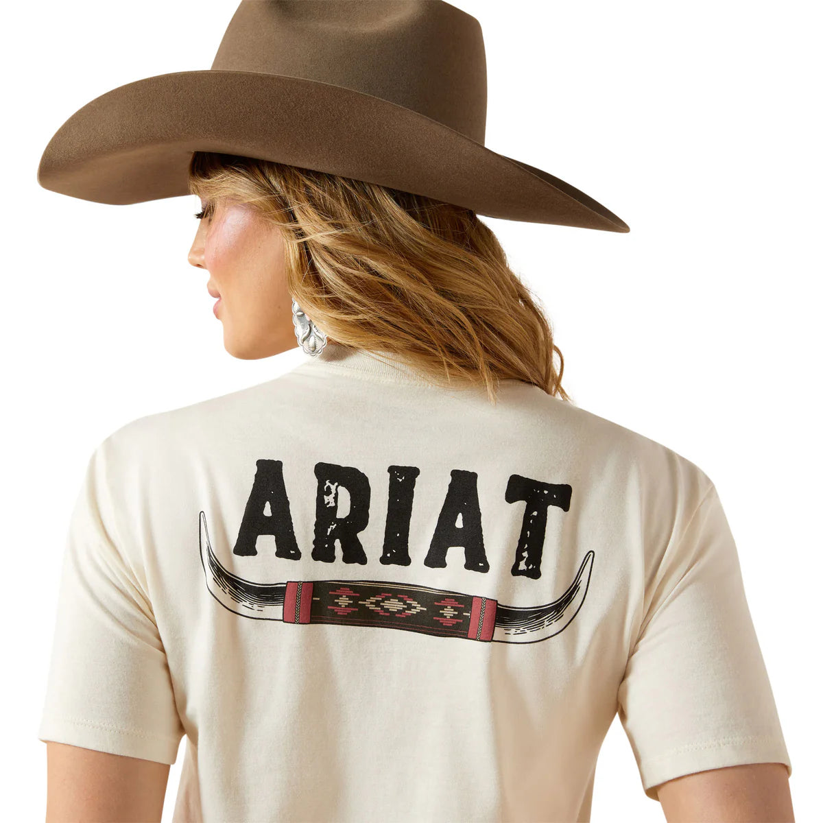 Ariat Womens Bull Horns Short Sleeve Tee