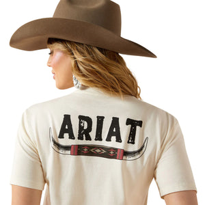 Ariat Womens Bull Horns Short Sleeve Tee
