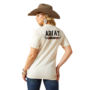Ariat Womens Bull Horns Short Sleeve Tee