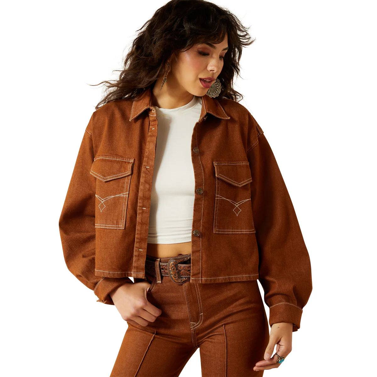 Ariat Womens Boxy Cropped Denim Jacket