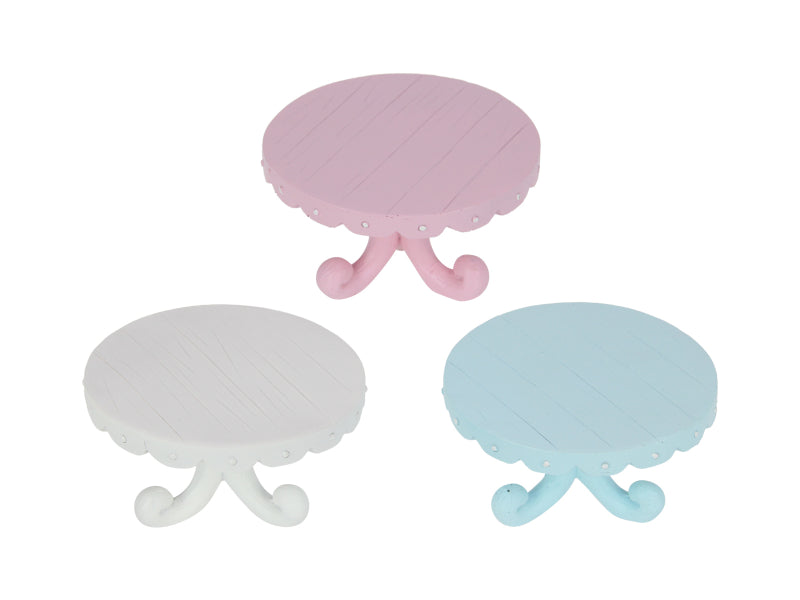 Round Fairy Garden Table 3 Asstd 10cm