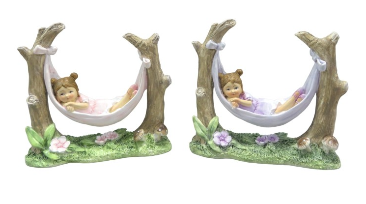 Fairy in Hammock 2 Asstd - 11.5cm