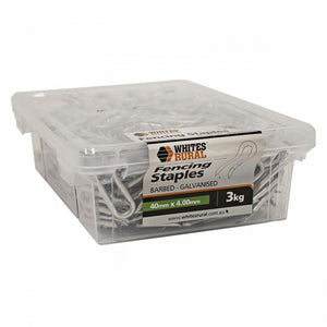 Whites Rural Fencing Staples - Barbed 40x4.00mm