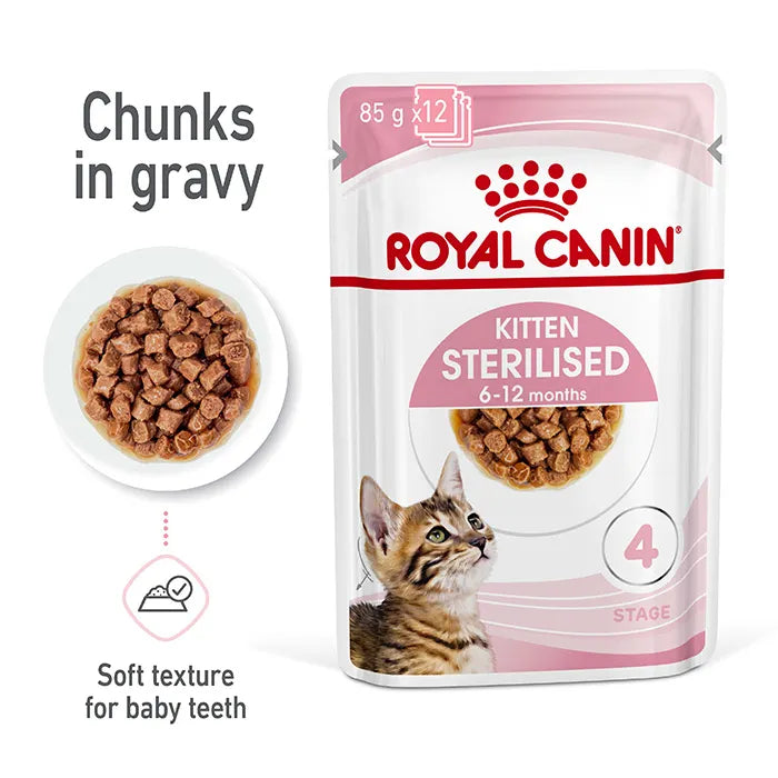 Royal Canin Sterilised Kitten in Gravy Wet Cat Food