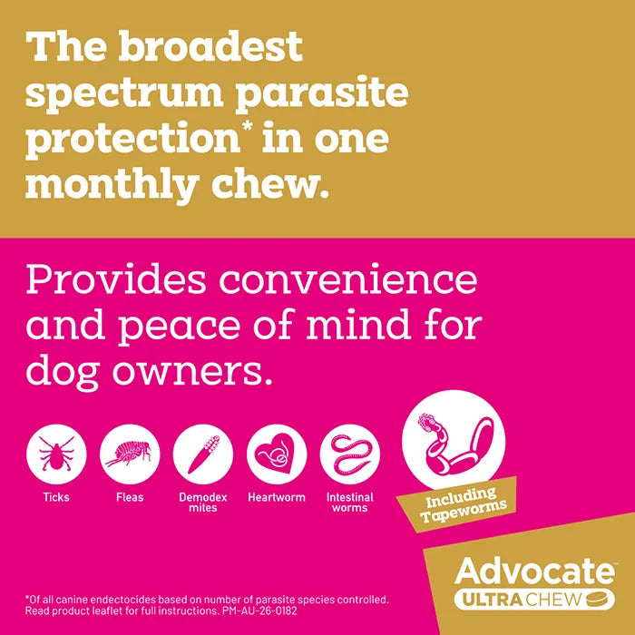 Advocate Ultra Chew Medium 5.5-11Kg Orange