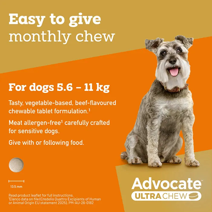 Advocate Ultra Chew Medium 5.5-11Kg Orange