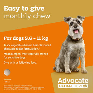 Advocate Ultra Chew Medium 5.5-11Kg Orange