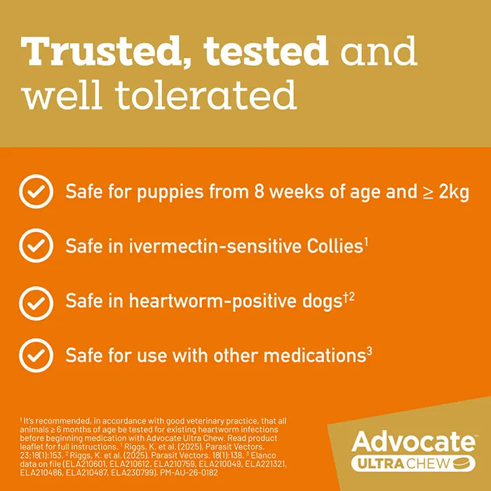 Advocate Ultra Chew Medium 5.5-11Kg Orange