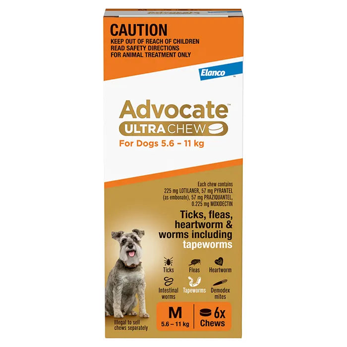 Advocate Ultra Chew Medium 5.5-11Kg Orange