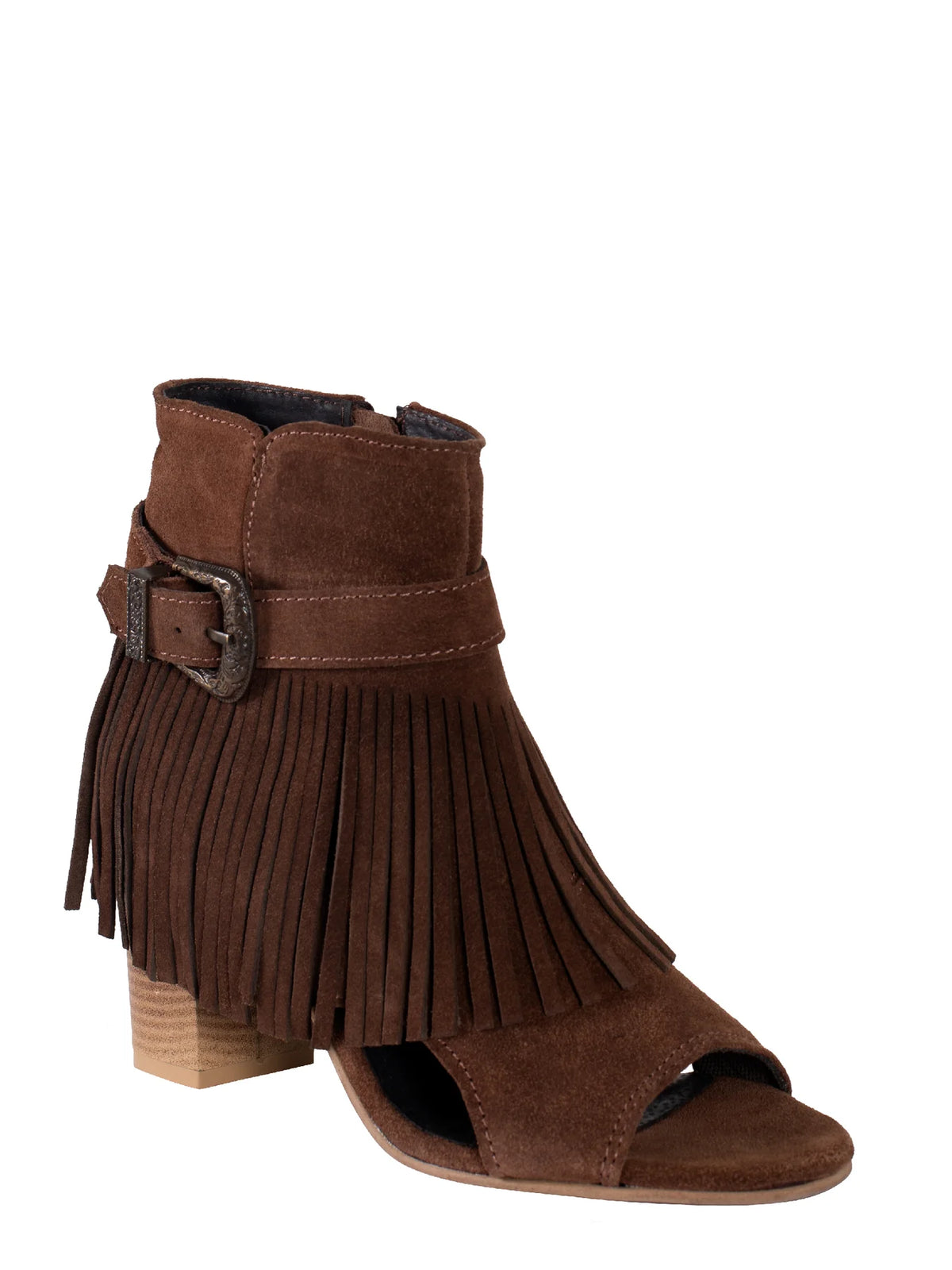 Roper WMS Mika Fringe Buckle Suede Shoe