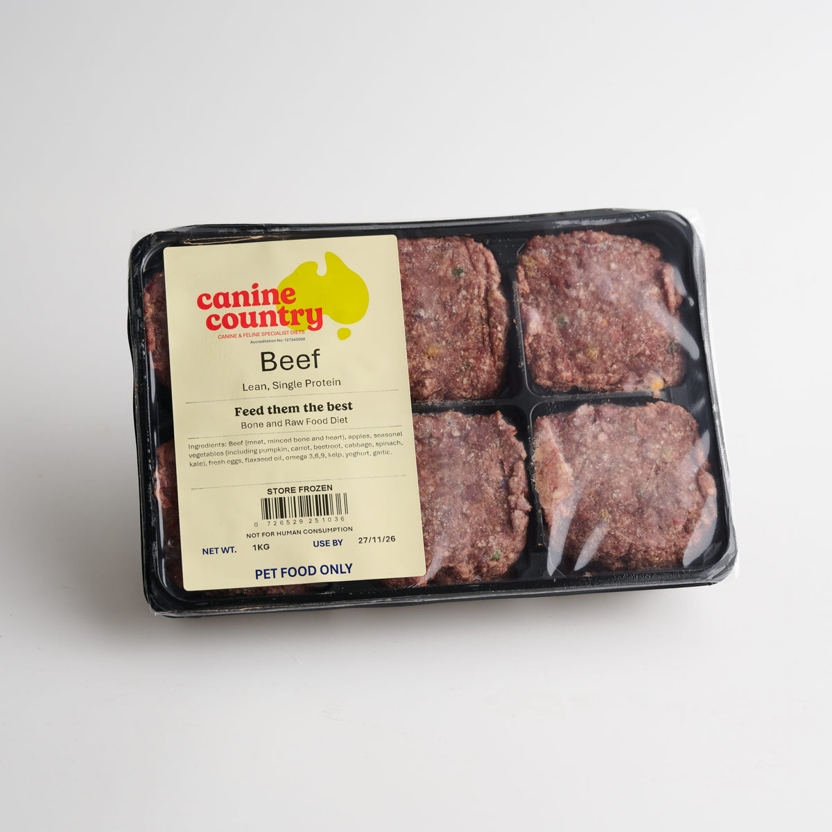 Canine Country Beef BARF Portion Pack