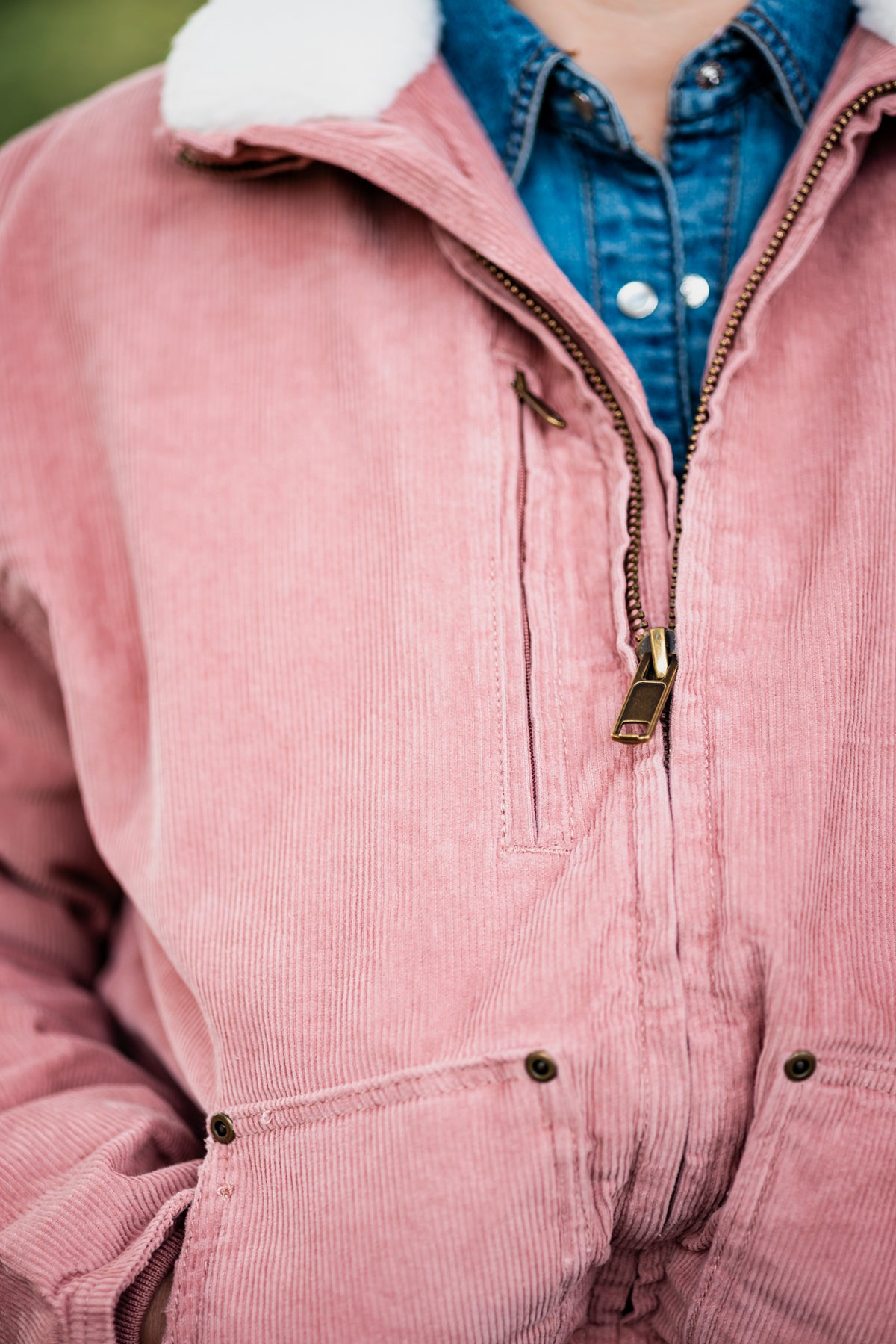 Just Country Diamantina Sherpa Corduroy Jacket