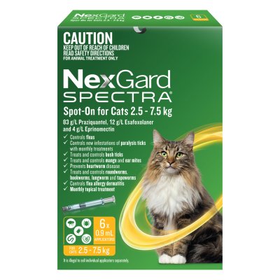 Nexgard Spectra Spot On for Cats Large 2.5-7.5kg