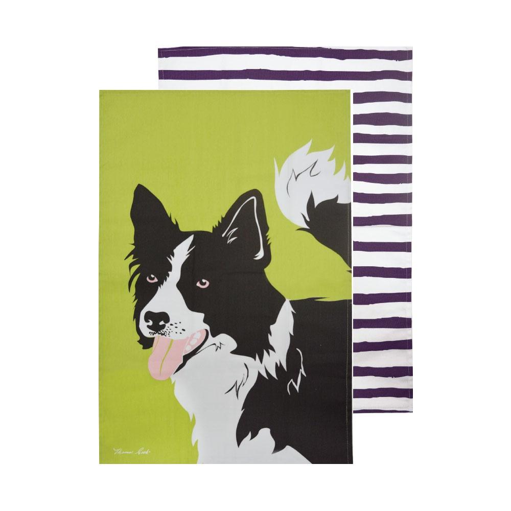 Thomas Cook Tea Towel - Border Collie 2pk