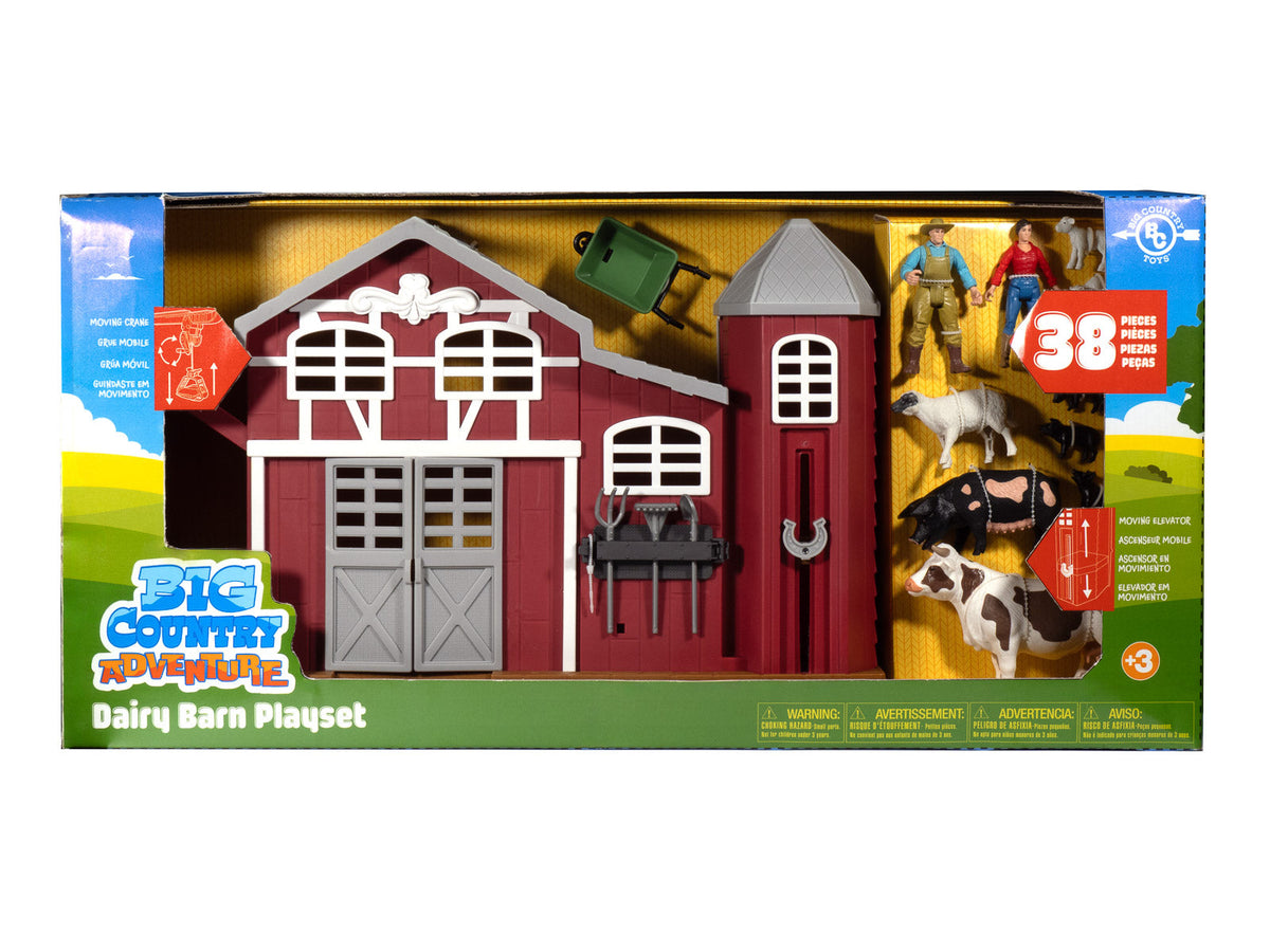 Big Country Toys 38pc Dairy Barn Playset