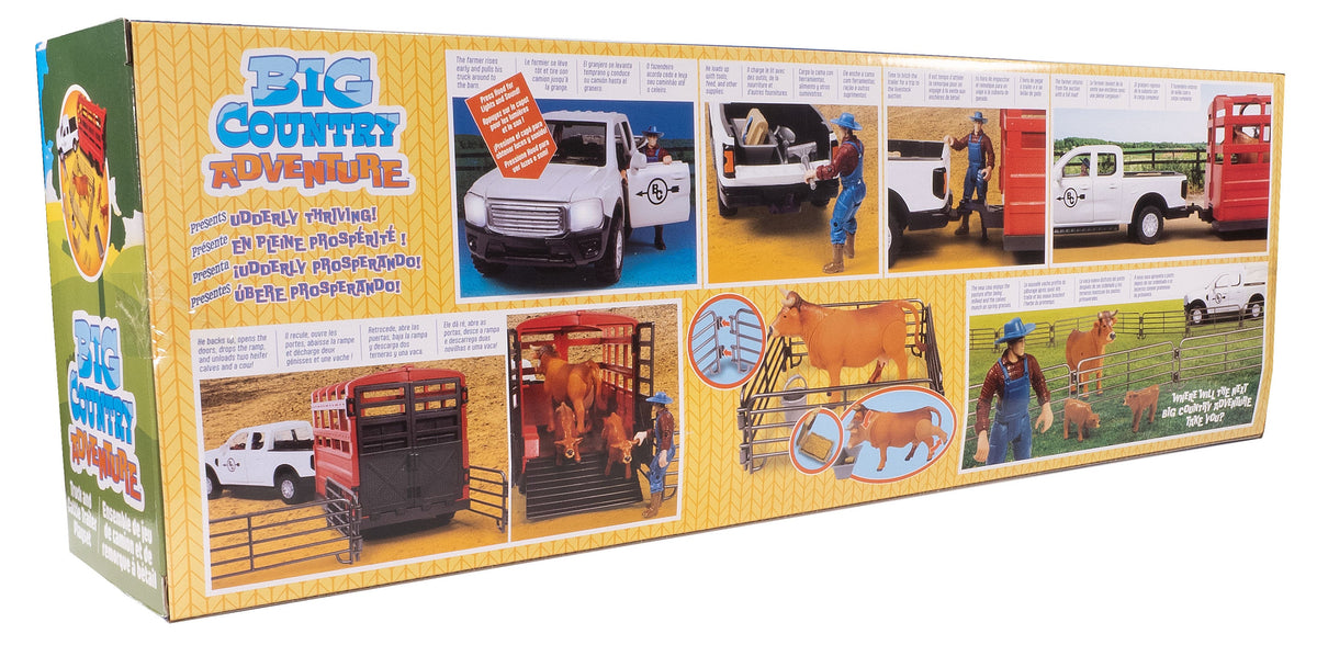 Big Country Toys Truck and Cattle Trailer Playset