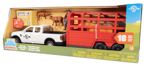 Big Country Toys Truck and Cattle Trailer Playset