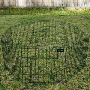 Pet One Puppy Pen 8 Panel Black Dog Exercise Pen