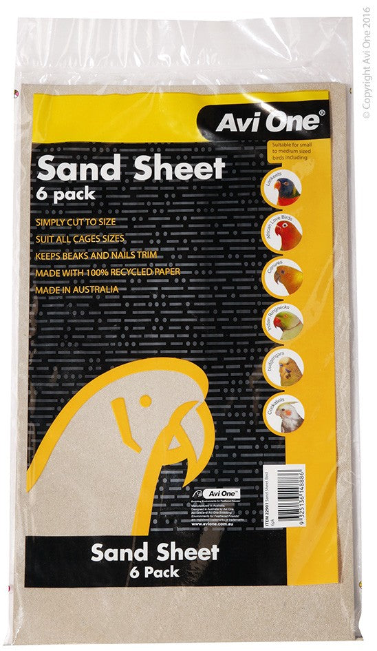 Avi One Bird Cage Sand Sheets 6 Pack